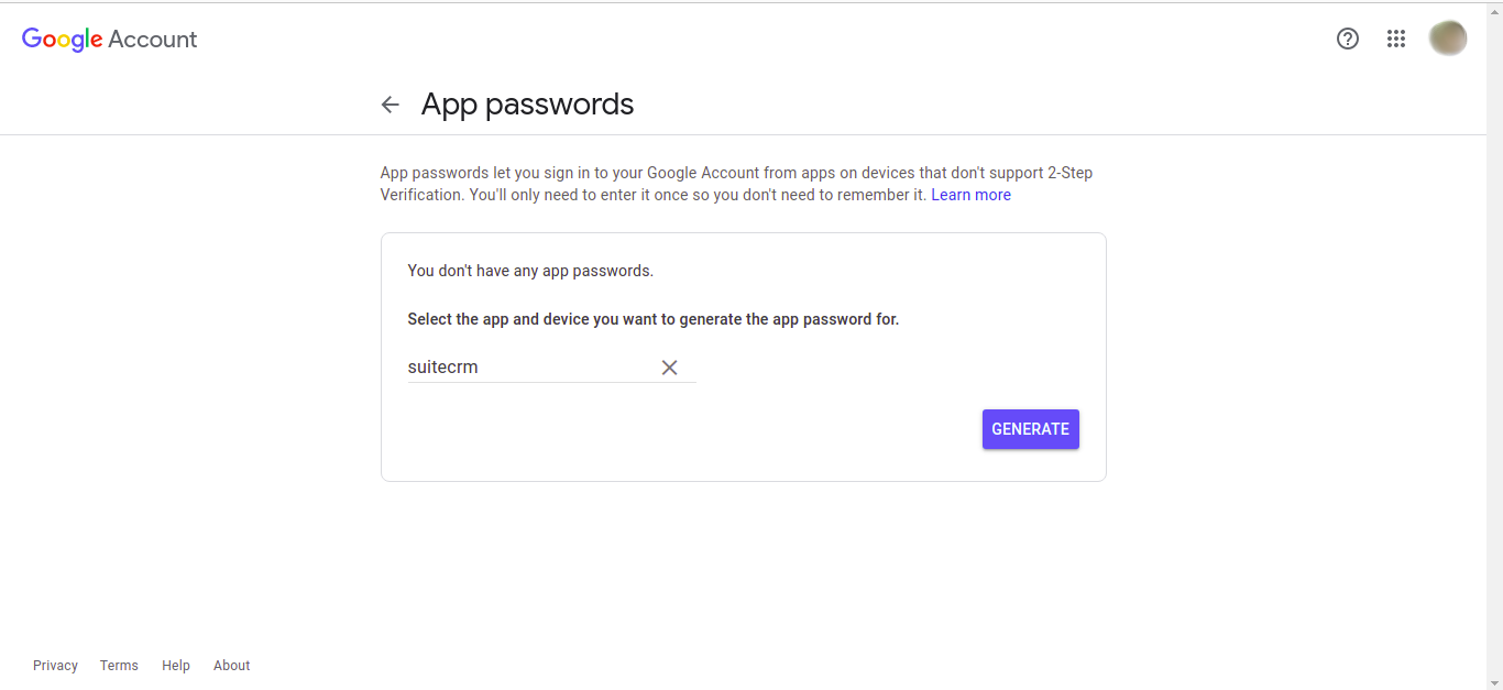 app password 6