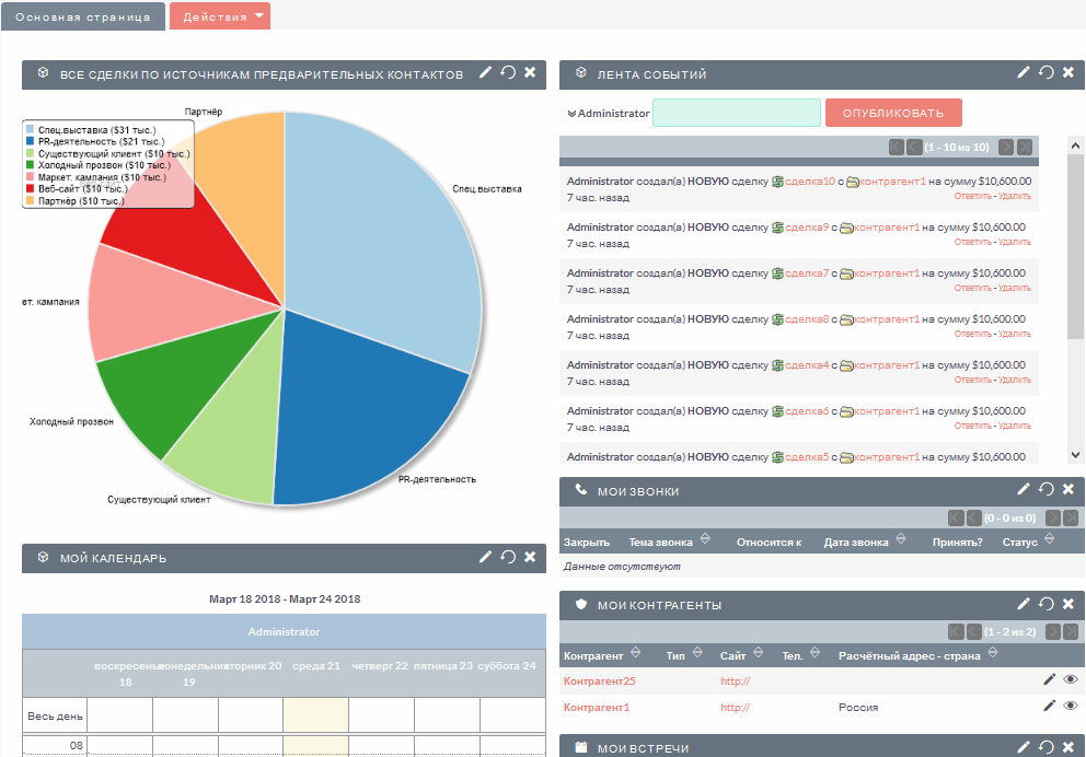 Основная закладка